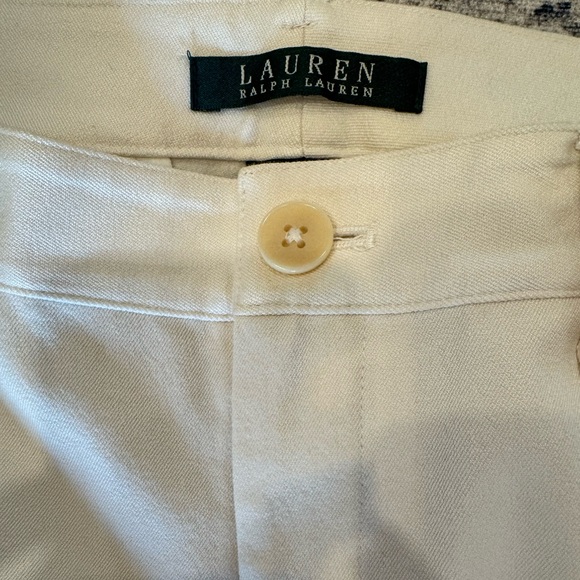 RALPH LAUREN | STRETCH PANTS | SLACKS | STRAIGHT LEG | OFF-WHITE | SIZE 2 - Picture 9 of 11